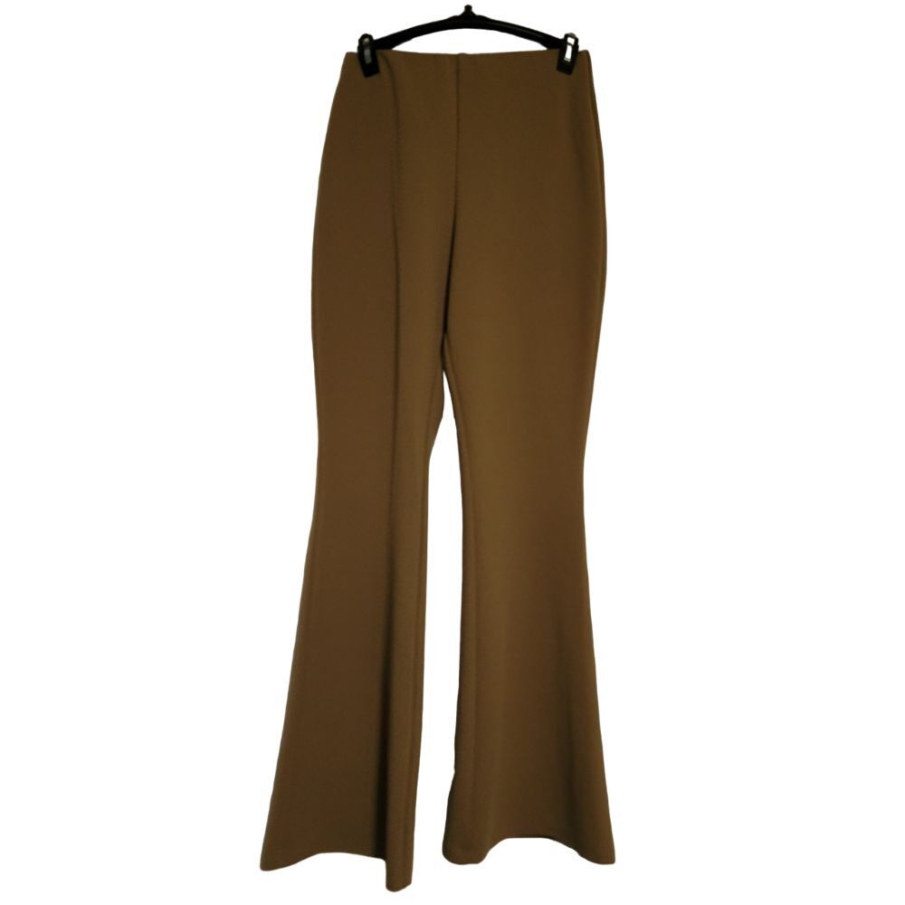 H&M Brown Flared Pants Retro-Inspired Trousers‎ Versatile Style Dress Pants